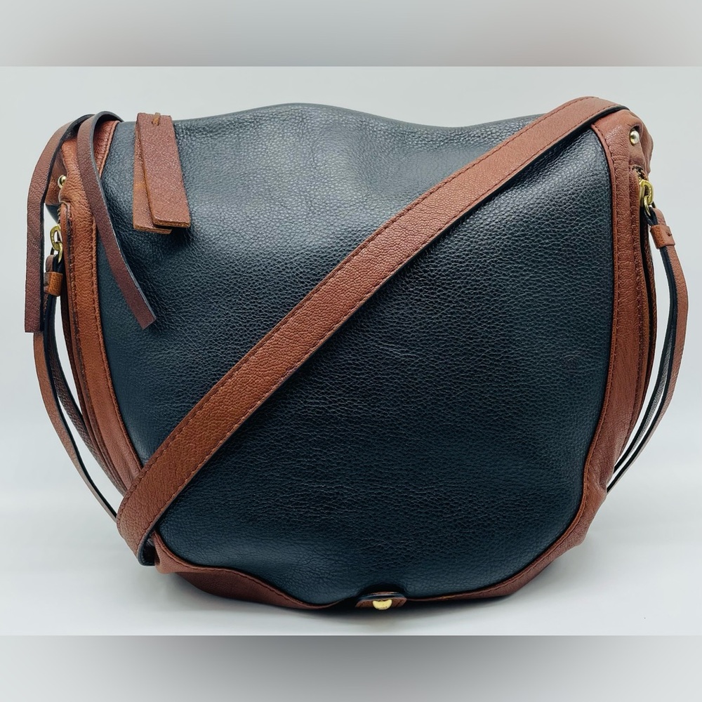 Tano Black and Brown Crossbody Bag